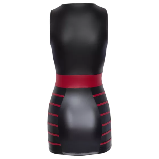 Cottelli Party - Striped Bodycon Dress (Black-Red) - M