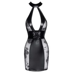 Noir - Lace-Up Mini Dress (Black)