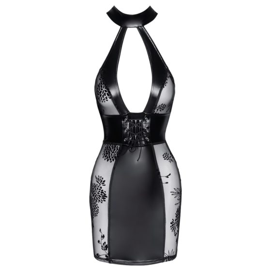 Noir - Lace-Up Mini Dress (Black)