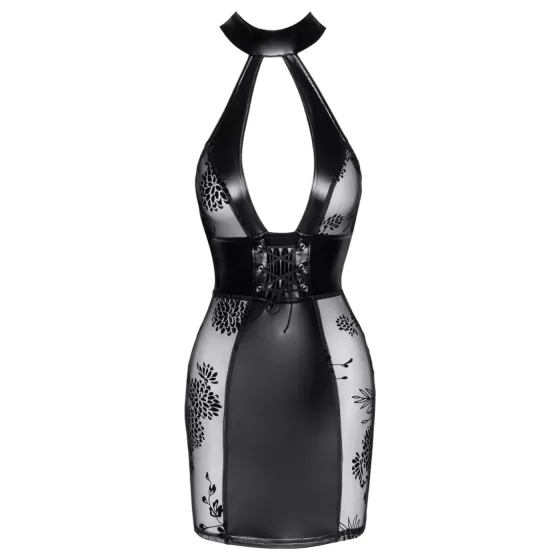 Noir - Lace-Up Mini Dress (Black)