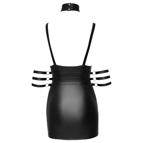 Cottelli Bondage - Shiny Halter Mini Dress (Black) - M