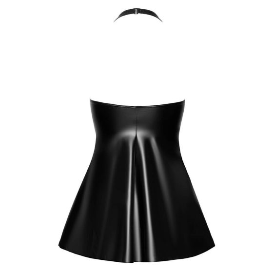 Noir - mini dress with snake skin print top (black)