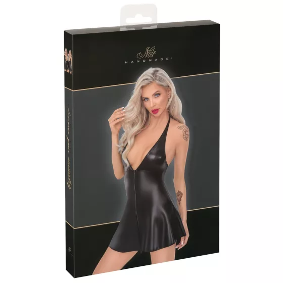 Noir - Black Snakeskin-Print Mini Dress with Top - M