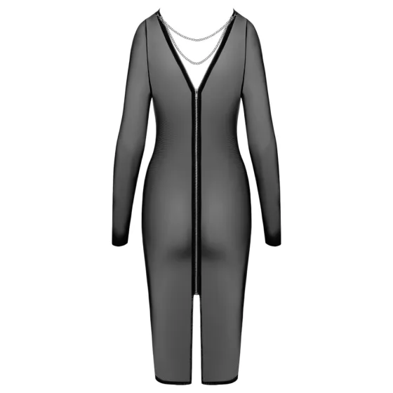 Cottelli Party - Sheer Zipper Dress (Black) - L