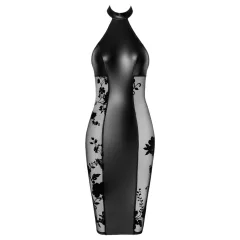 Noir - Sleek Halter Neck Dress (Black)