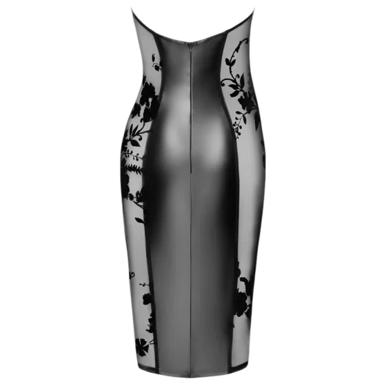 Noir - Sleek Halter Neck Dress (Black) - M