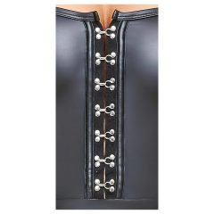 Cottelli - Shiny Mini Dress with Pleated Skirt (Black)