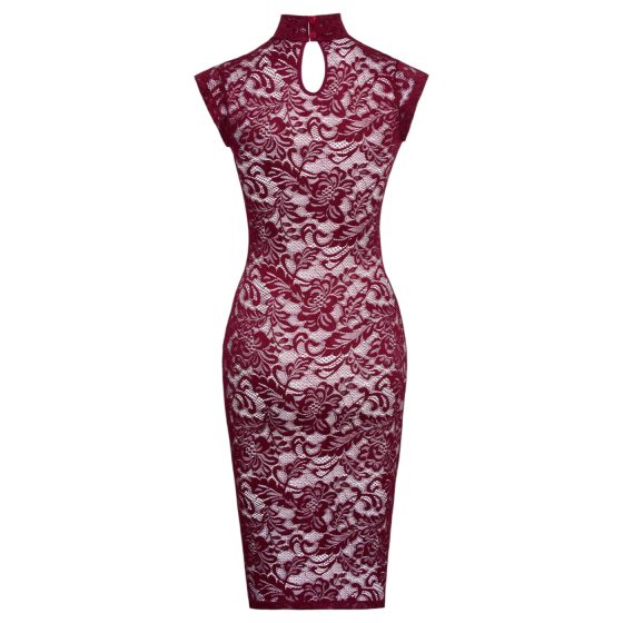 Cottelli - Lace Sheer Dress (Burgundy)