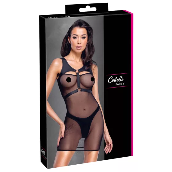 Cottelli - Sheer Party Set (Black) - L