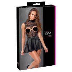 Cottelli - open‑cup lace mini dress (black) - XL