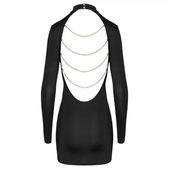 Cottelli - Open-Back Chain Mini Dress (Black) - M