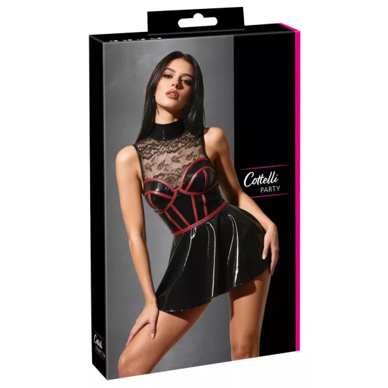 Cottelli - corset-style lace mini dress (black) - XL