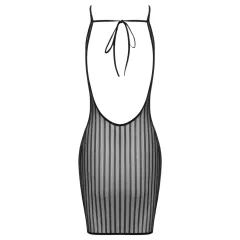 Cottelli - striped, silver-thread mini dress (black) - S-L