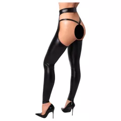 Noir - Glossy Tights - Chaps Style (Black)