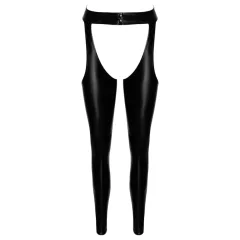 Noir - Glossy Tights - Chaps Style (Black)
