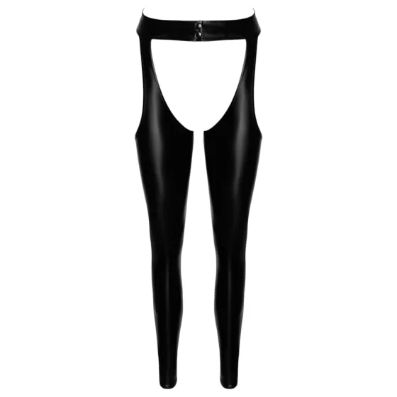 Noir - Glossy Tights - Chaps Style (Black) - M