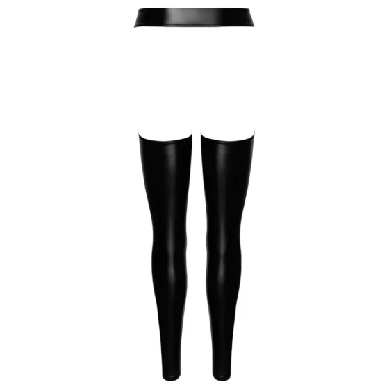 Noir - Glossy Tights - Chaps Style (Black) - L