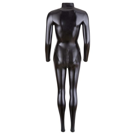 Cottelli - Shiny Long-Sleeve Party Overall (Black) - S