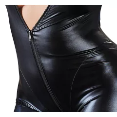   Cottelli Plus Size - Shiny Long-Sleeve Party Jumpsuit (Black)
