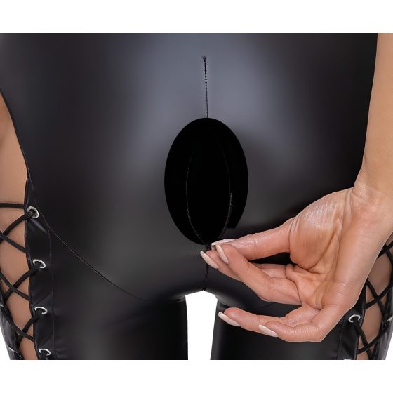 Cottelli Party - Halter Lace-Up Jumpsuit (Black)