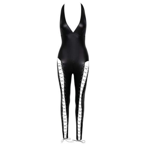 Cottelli Party - Halter Lace-Up Jumpsuit (Black)