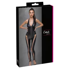 Cottelli Party - Halter Lace-Up Jumpsuit (Black) - XL