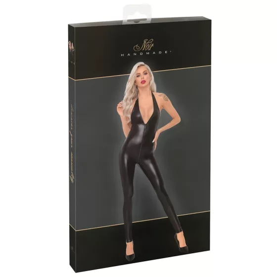 Noir - Halter Neck Jumpsuit (Black) - XL