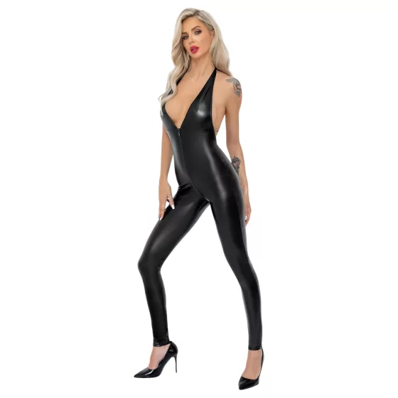 Noir - Halter Neck Jumpsuit (Black) - XL