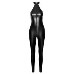 Noir - Shiny Zipper Jumpsuit (Black)
