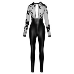 Noir - Black Jumpsuit with Lace Top