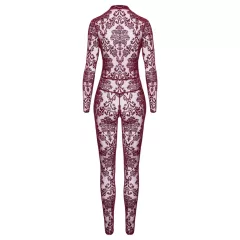 Noir Kink Royal - Sheer Catsuit (Red) - M