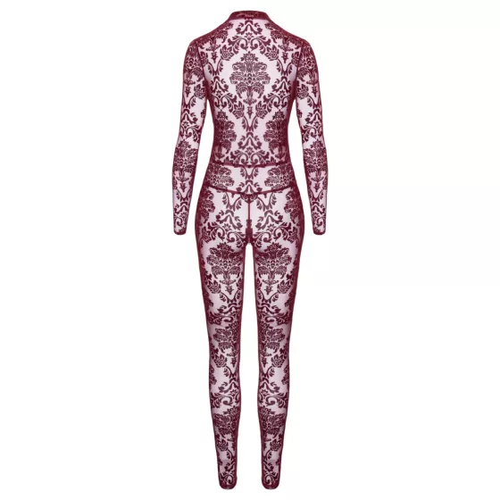 Noir Kink Royal - Sheer Catsuit (Red) - L