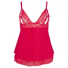 Cottelli Plus Size - Lacy, Flowy Babydoll (Red)