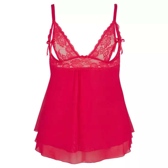 Cottelli Plus Size - Lacy, Flowy Babydoll (Red) - 4XL