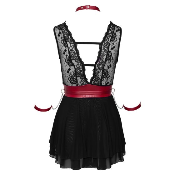 Cottelli Bondage - Halter Lace Babydoll (Black)