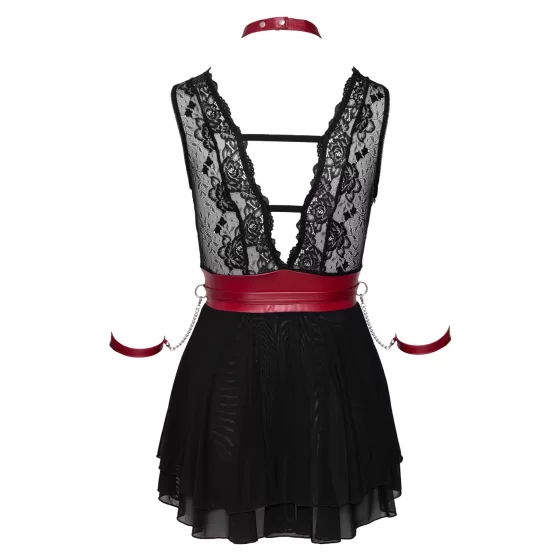 Cottelli Bondage - Halter Lace Babydoll (Black) - XL