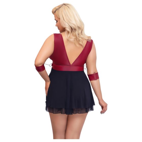 Cottelli Bondage Plus Size - Red Babydoll Lingerie