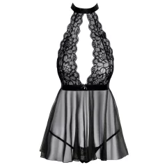 Lace Babydoll with Neck Strap - Kissable (Black)  - L/XL