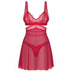 Obsessive Cupide Desir - Sheer Lace Nightdress Set (Red)