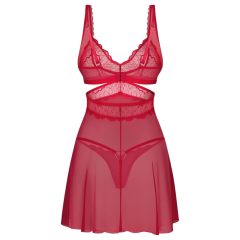 Obsessive Cupide Desir - Sheer Lace Nightdress Set (Red)