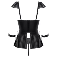 Cottelli Bondage - Lace Mini Dress with Handcuffs (Black)