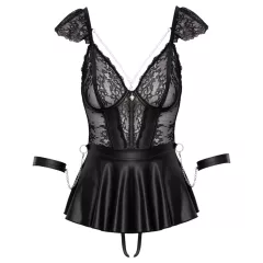   Cottelli Bondage - Lace Mini Dress with Handcuffs (Black) - XL