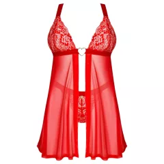 Obsessive Elianes - Lace Babydoll Set (Red) - XL/XXL