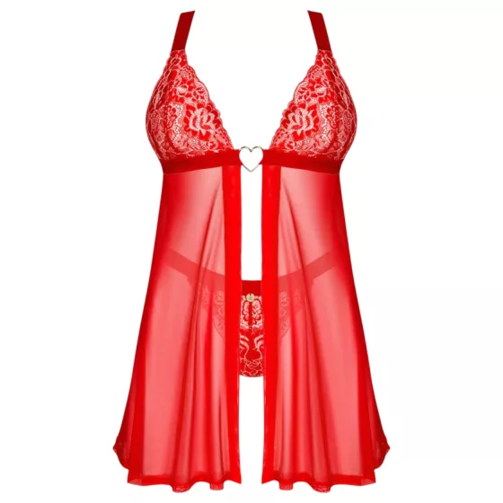 Obsessive Elianes - Lace Babydoll Set (Red) - XL/XXL