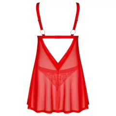 Obsessive Elianes - Lace Babydoll Set (Red) - XL/XXL