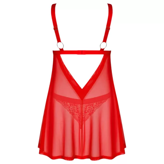 Obsessive Elianes - Lace Babydoll Set (Red) - XL/XXL