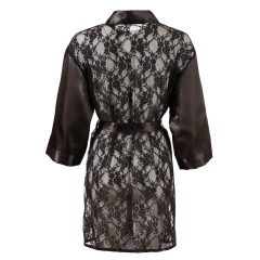 Cottelli - Satin-Lace Short Robe (Black)