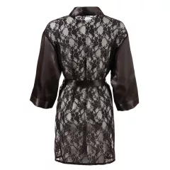 Cottelli - Satin-Lace Short Robe (Black) - L/XL