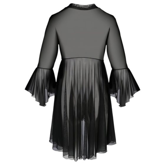 Passion Eco Primula - Black Lace Robe and Thong Set