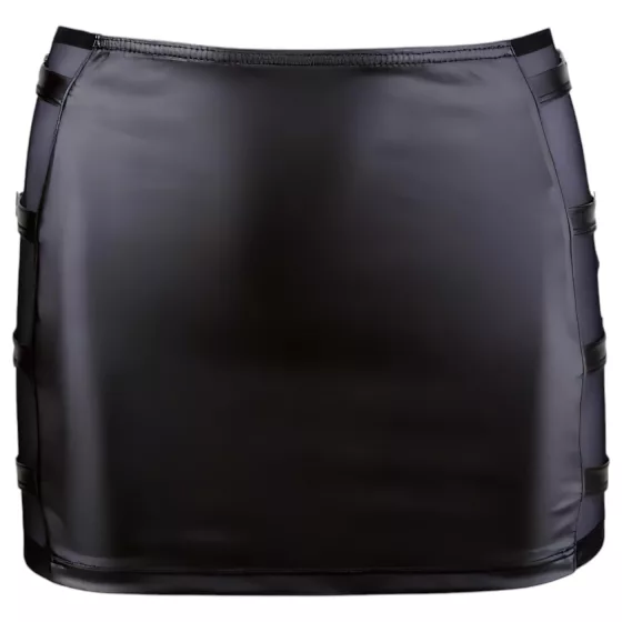 Cottelli - Shiny Buckle Mini Skirt (Black) - M